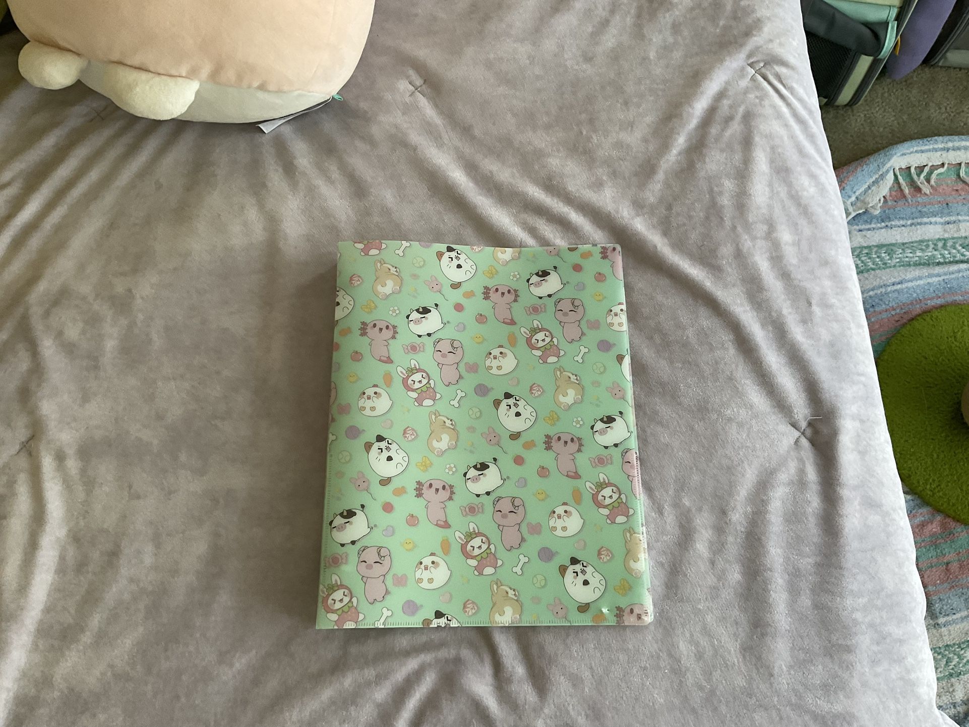 cute animal cartoon character binder 
