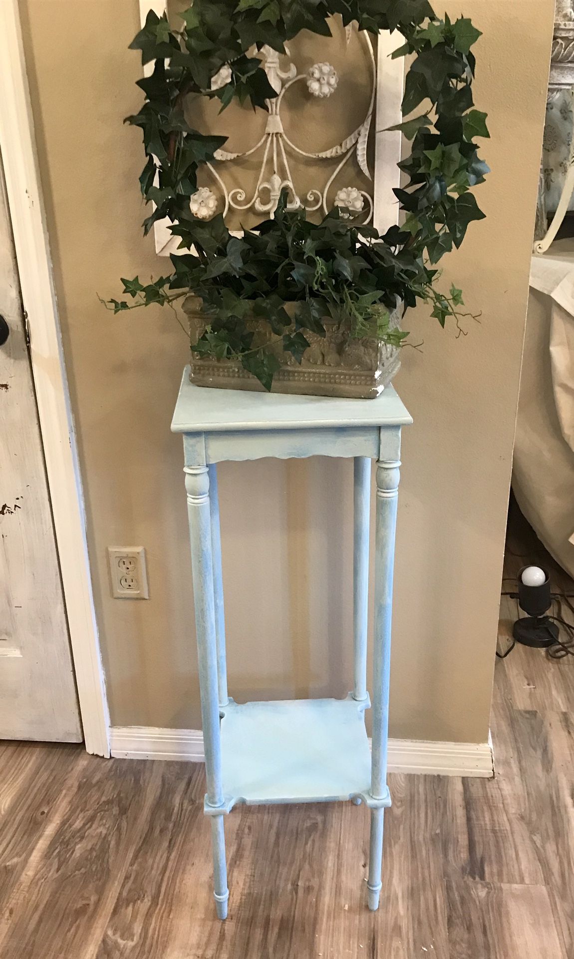 Plant Stand - Table with shelf - 12”Lx12”Wx36” T ~$12