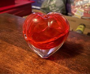 Glass Heart Vase