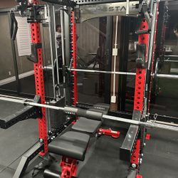 Vesta Fitness PRO SERIES Ultimate Half Rack Functional Trainer w/Smith Machine Bar | 320lb Stack | Gym Equipment | Fitness | Commercial | Squat Rack 