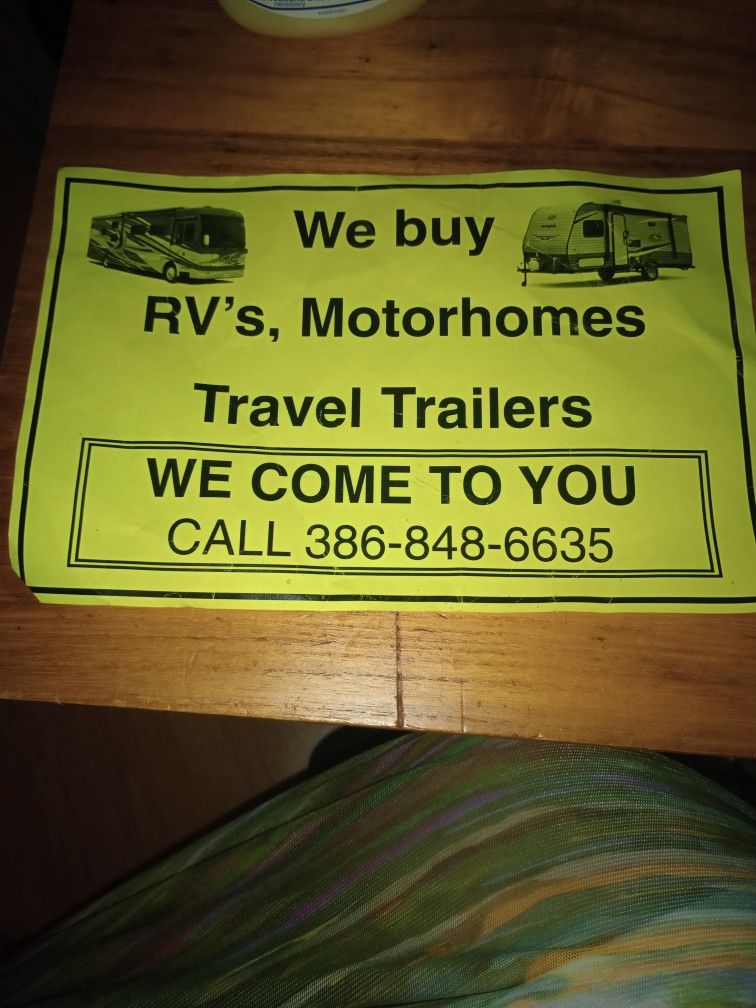 Be By RV Motorhomes And Travel Trailers We Come To You