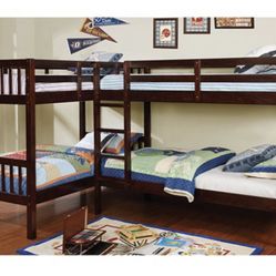 Quadruple Twin Bunk Bed - Trundle Sold Separate (Free Delivery)