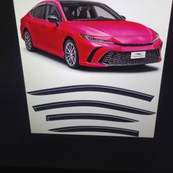 New Window Visor Deflectors 4pc Set For Toyota Camry 2025-2026 Smoke Tinted 3M Tape On 