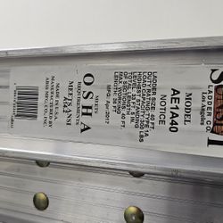 40 Aluminum Extension Ladder