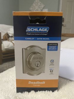 Schlage Single Cylinder Satin Nickel Single Cylinder Deadbolt