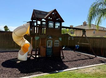 Large Wooden Backyard Playset / Swing Set