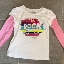 4T Girls Rock Long Sleeved Shirt 