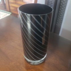 Black Spiral Highball Glass