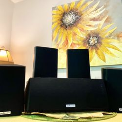 POLK RM-101 5.1 AUDIO-SPEAKER SYSTEM & POWERED SUB-WOOFER