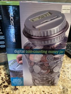 Digital Piggy Bank Coin Savings Counter LCD Counting Money Jar 