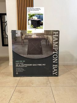 Hampton Bay 30 Inch Outdoor Gas Fire Pit “Crossridge”