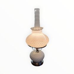 Vintage Milk Glass Table Lamp 