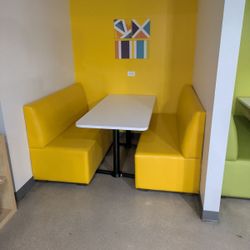 Pair of Two Seat Restaurant Booth (Yellow)