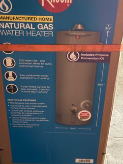 29 Gallons water heater