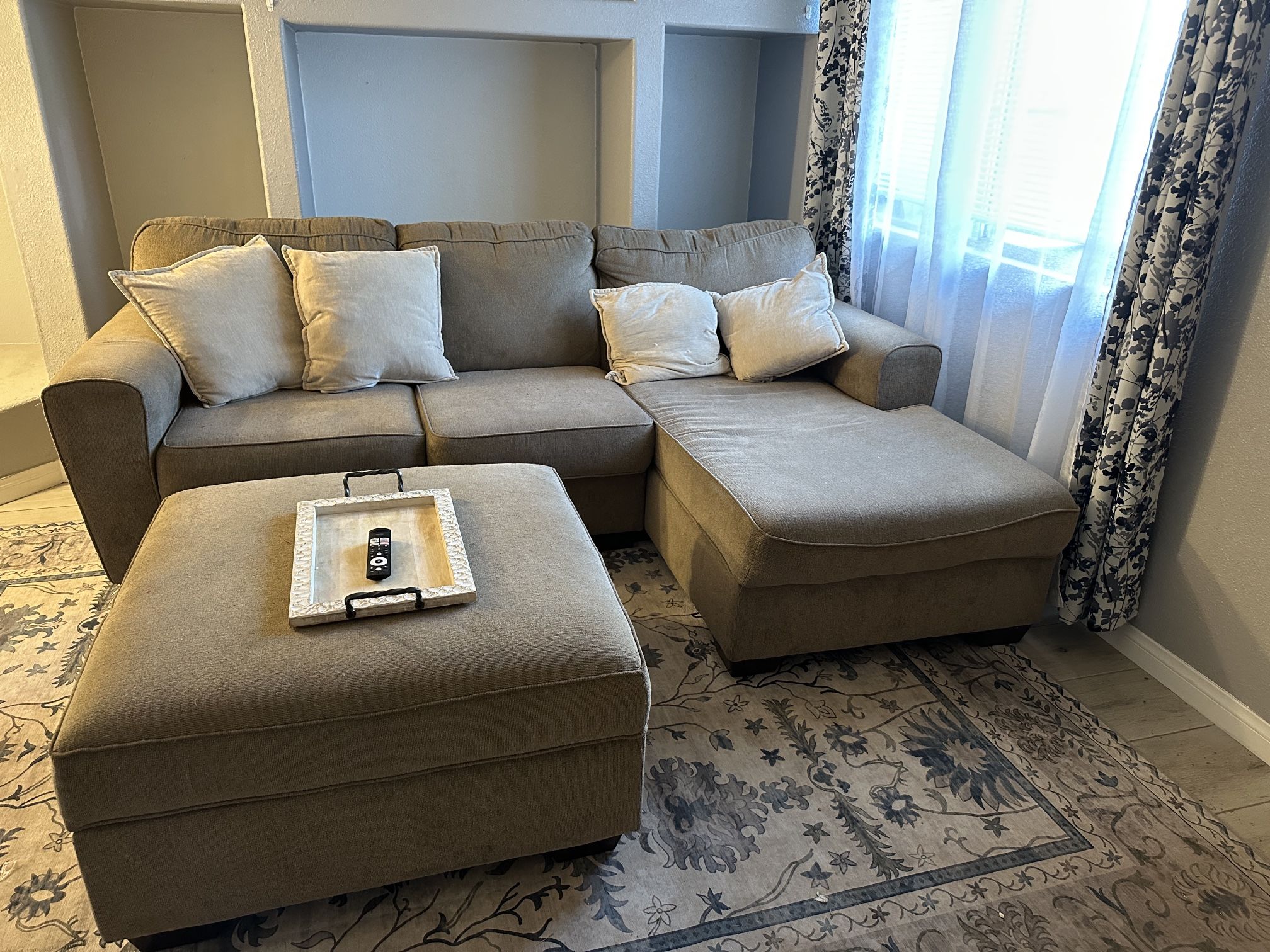 Couch and ottoman