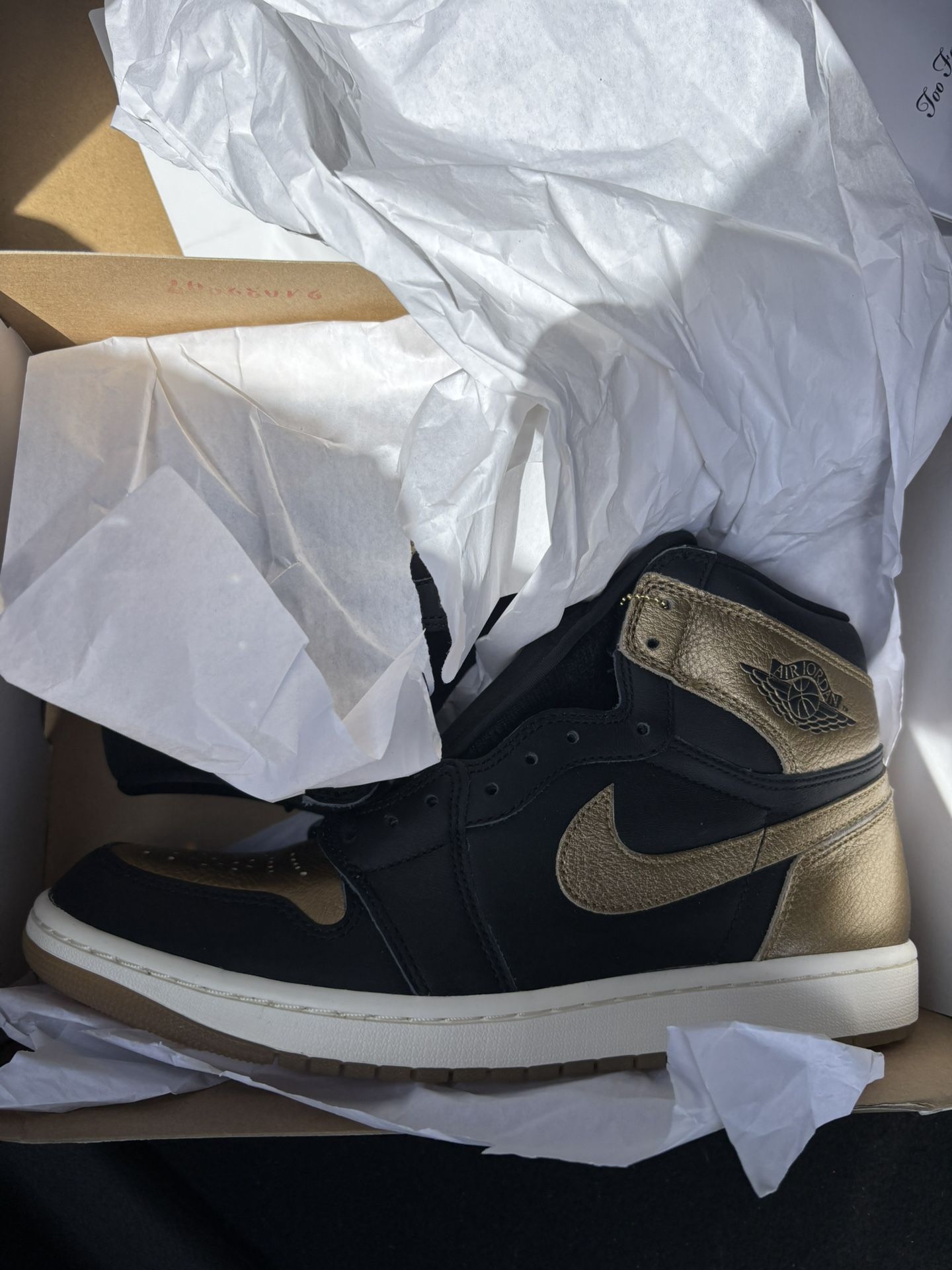 Jordan 1 New , Size 10 Men And Black/ Gold/ Off White