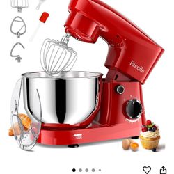 Stand Mixer, 10-Speed 6QT Kitchen Electric Mixer, Tilt-Head Food Mixer with Beater, Dough Hook, Wire Whip and Egg Separator