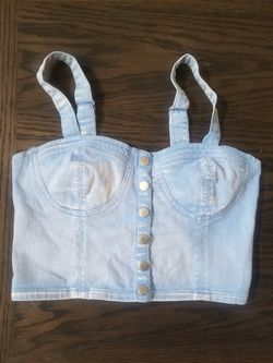 Denim crop top