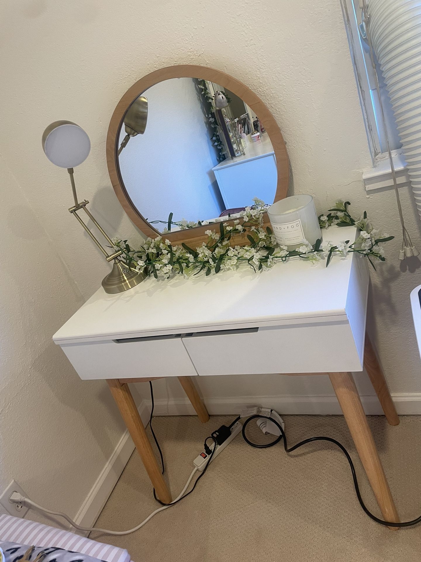 Vanity Desk, Dresser With Mirror, Shelf