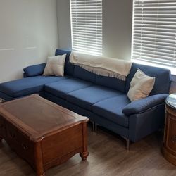 Blue Couch, Silver Legs