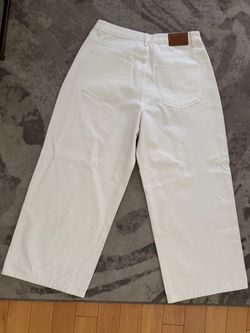White “Baggy” Wide Leg Jeans