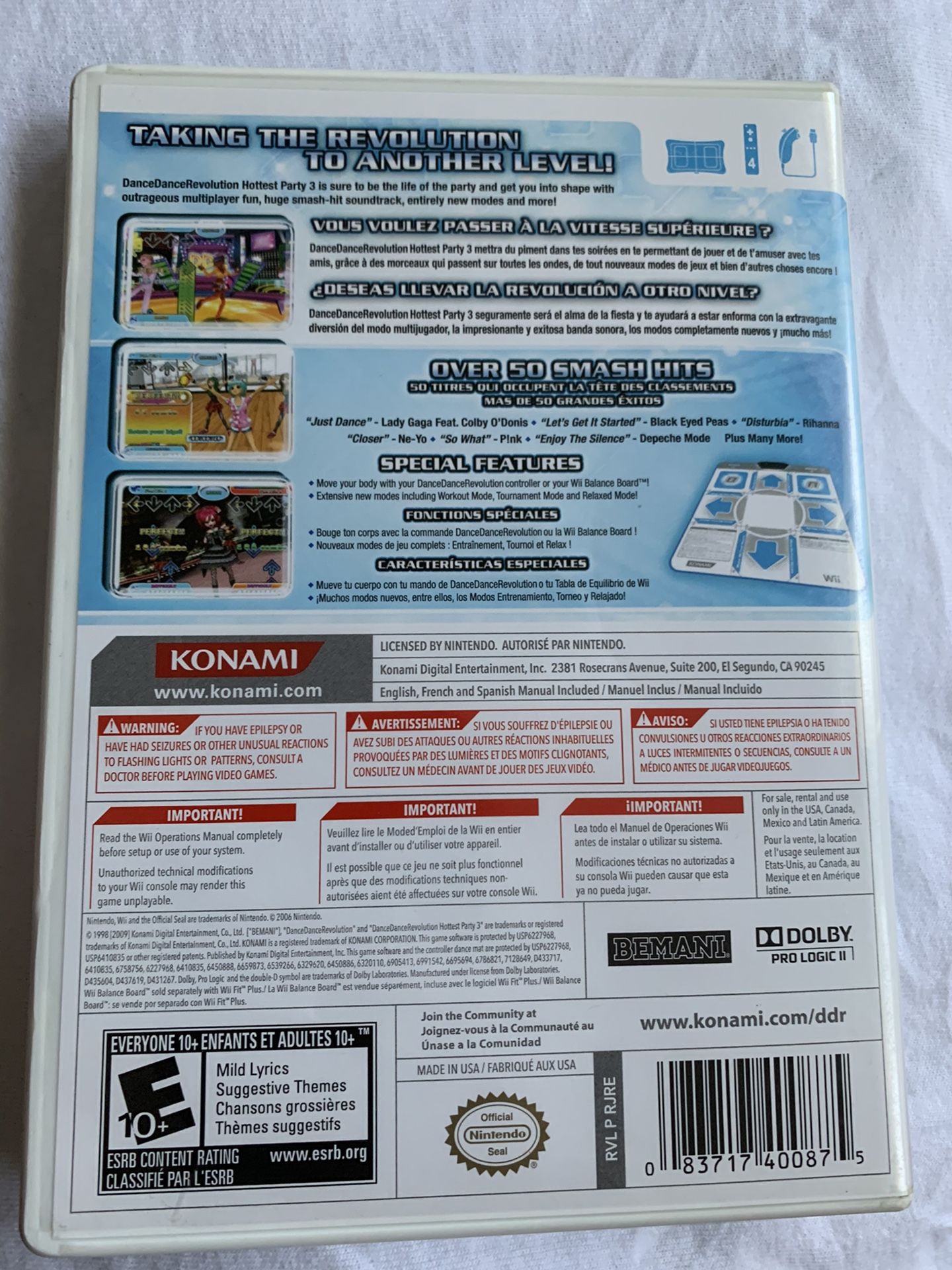 nintendo wii dance dance revolution 3 hottest party