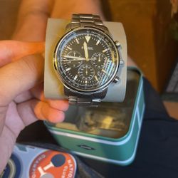 Silver fossil watch 
