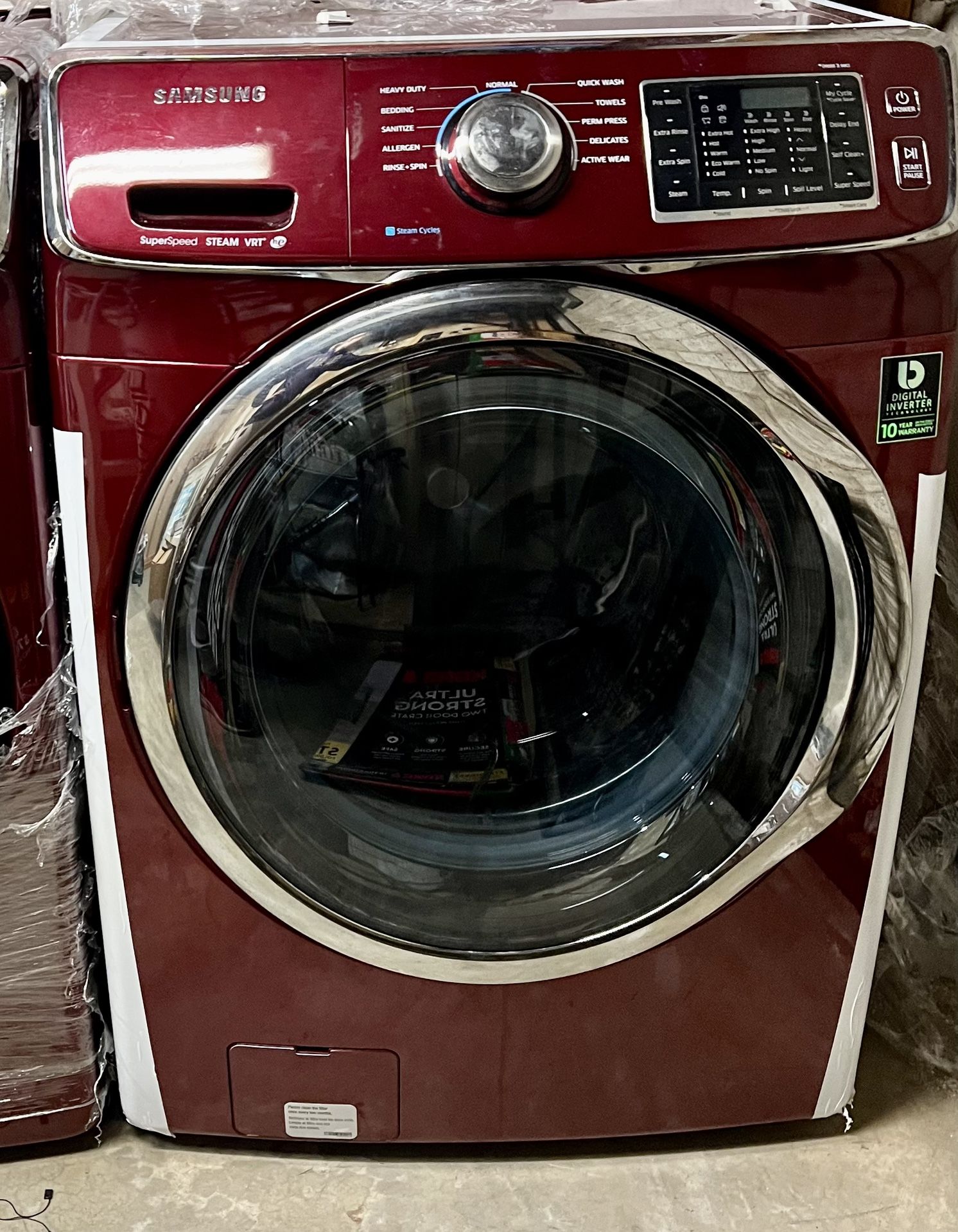 Samsung Red Front load Steam washer/dryer