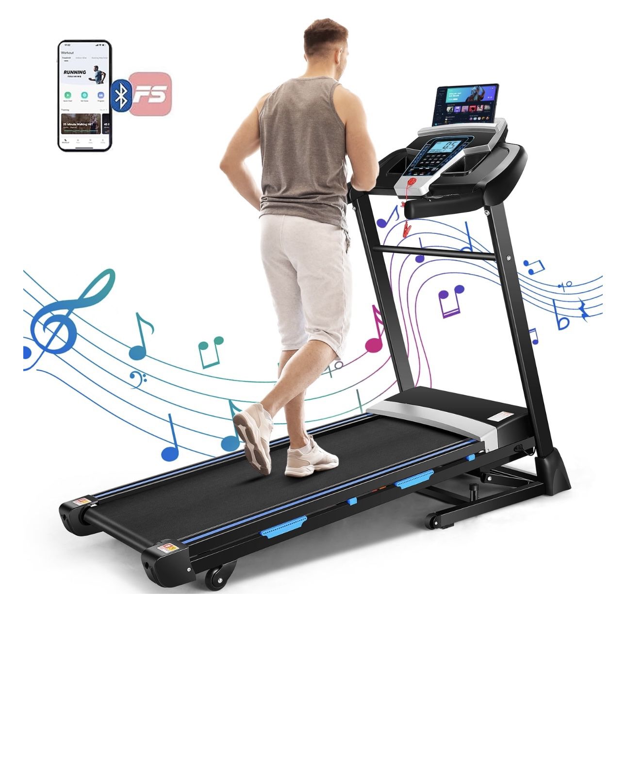 Treadmill 300 lb Capacity, 3.25 HP 