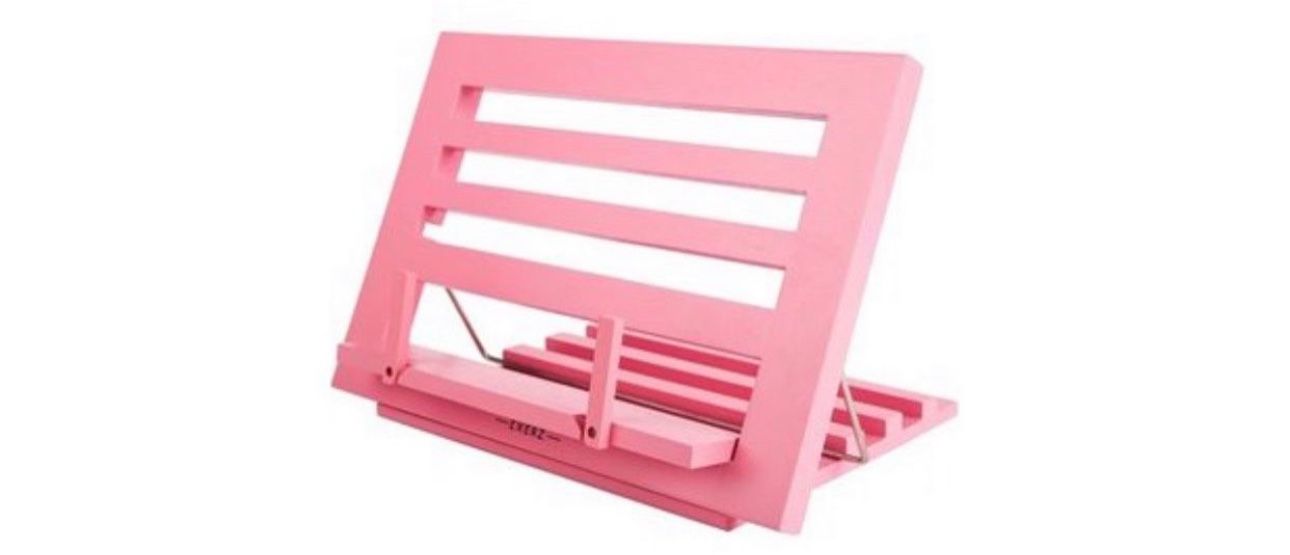 Annova wooden book stand pink color 34* 24* 2 cm folded Amazon open box never us