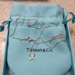 Tiffany & Co small Sterling X Necklace