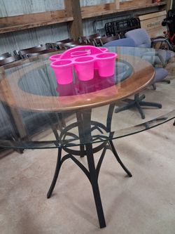 Beveled 48in table glass (free table)