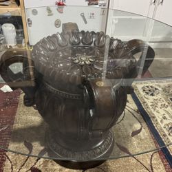 Beautiful  Urn Glass Top Table