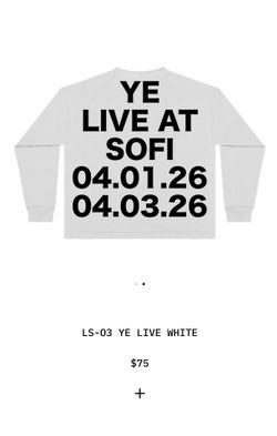 Yeezy Sofi white long sleeve tee