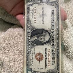 1935 WWII HAWAII dollar Bill 