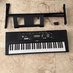 Yamaha EZ-220 61-Key Lighted Portable Keyboard w/ Stand & Adapter - Great for Beginners!