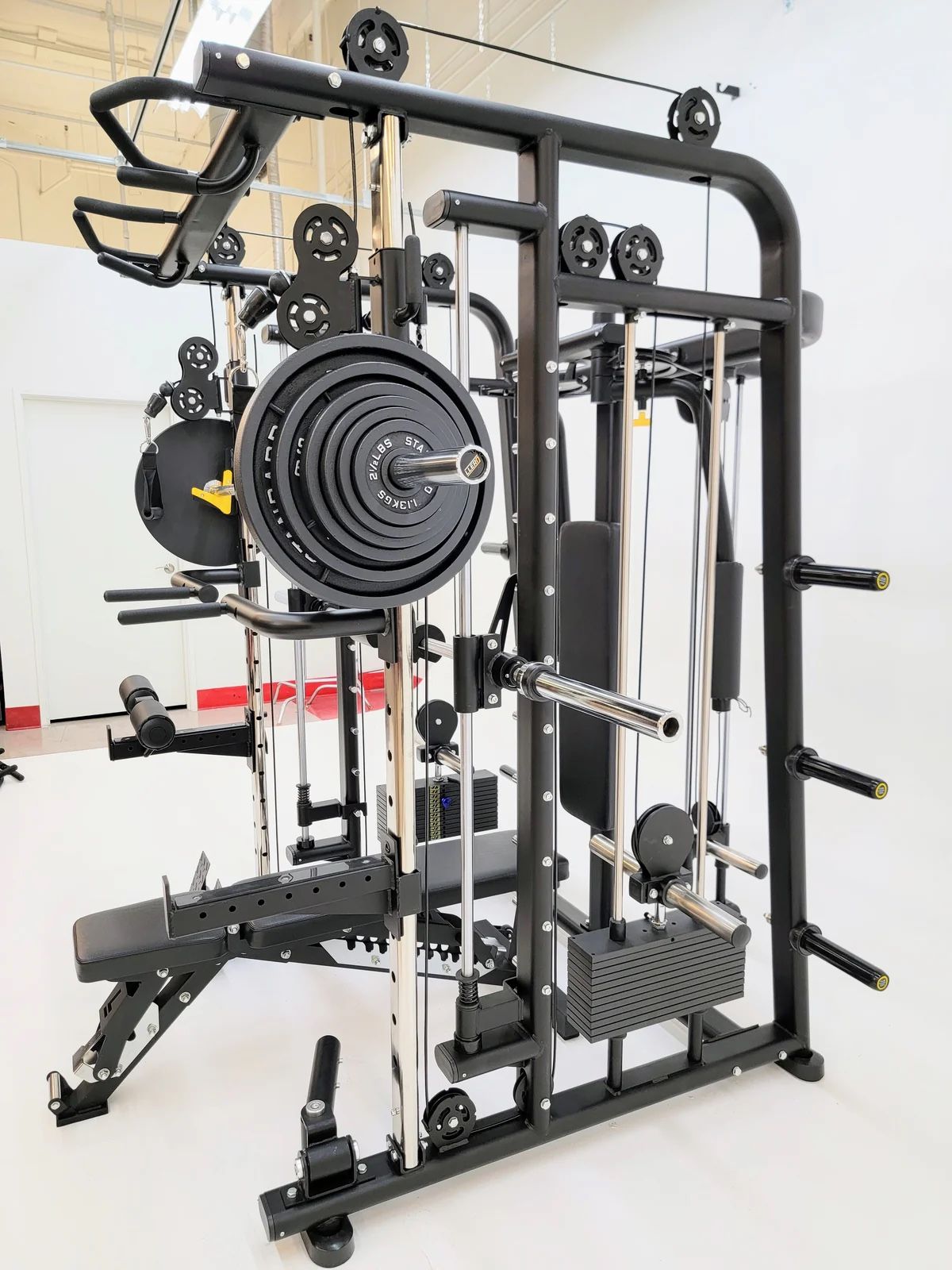 LLERO Commercial P1 Smith Machine - Weights, Mats & Bench Included - Free Delivery & Assembly