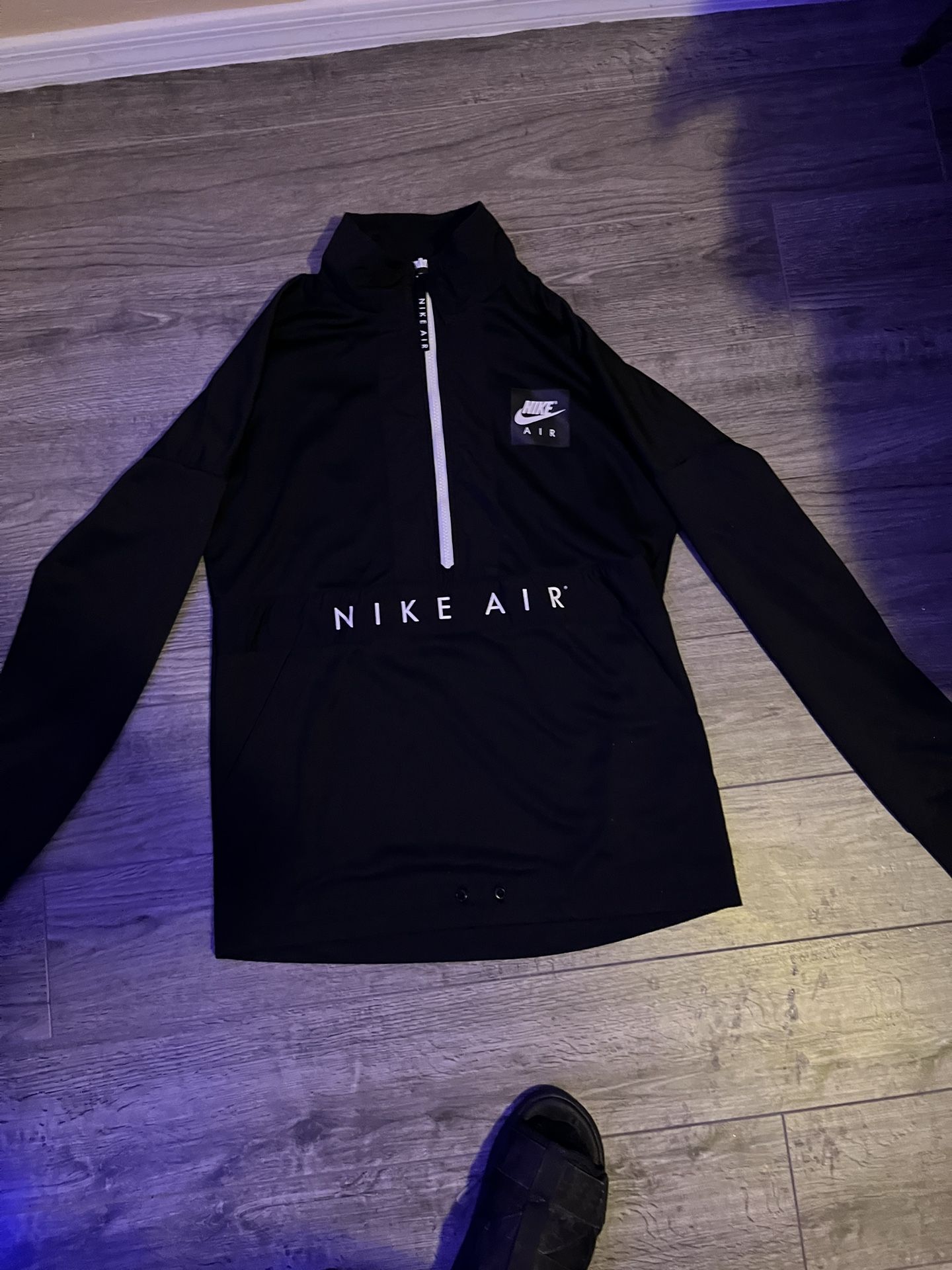 black nike air half zip up jacket 