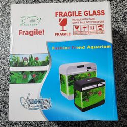 Fish Tank Aquarium 2.2 Gallon with Adjustable 3 Color Lighting 3 in 1 Pump with Filteration