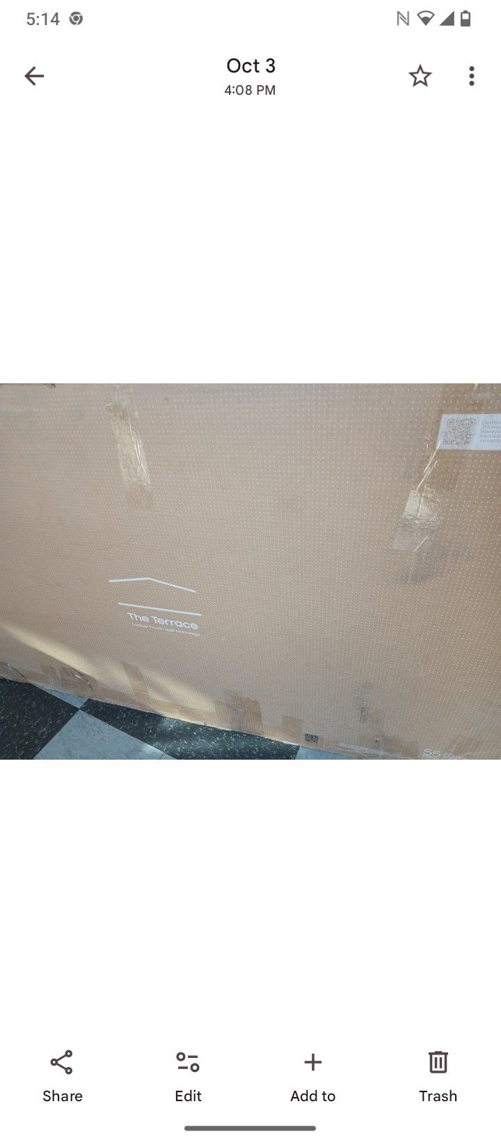 SAMSUNG 55" INCH QLED 4K THE TERRACE OUTDOOR TV LST7D