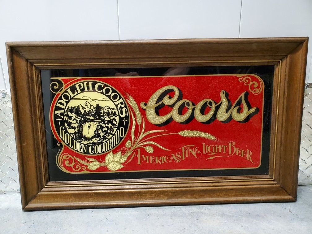 Coors Framed 3 X 2 FT Bar Sign