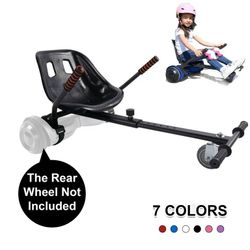 Black- Hoverboard seat Attachment, Hoverboard go Kart for Adults & Kids, Accessories to Transform Hoverboard into go cart, Hover carts for self Balanc