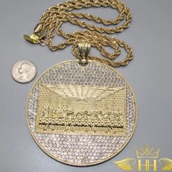 Necklace with last supper pendant