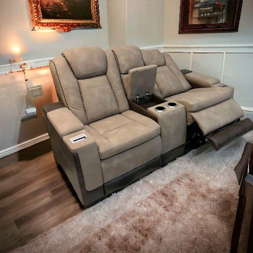 Durapella Power Reclining Sofa And Loveseat & Comfortable  Living Room Set 