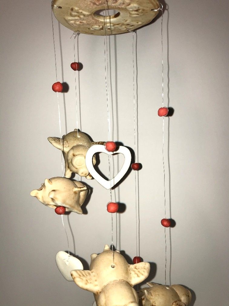 Wind Chime Ceramic When Pigs Fly