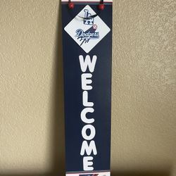 LA Dodgers Wall Or Door Welcome Sign 