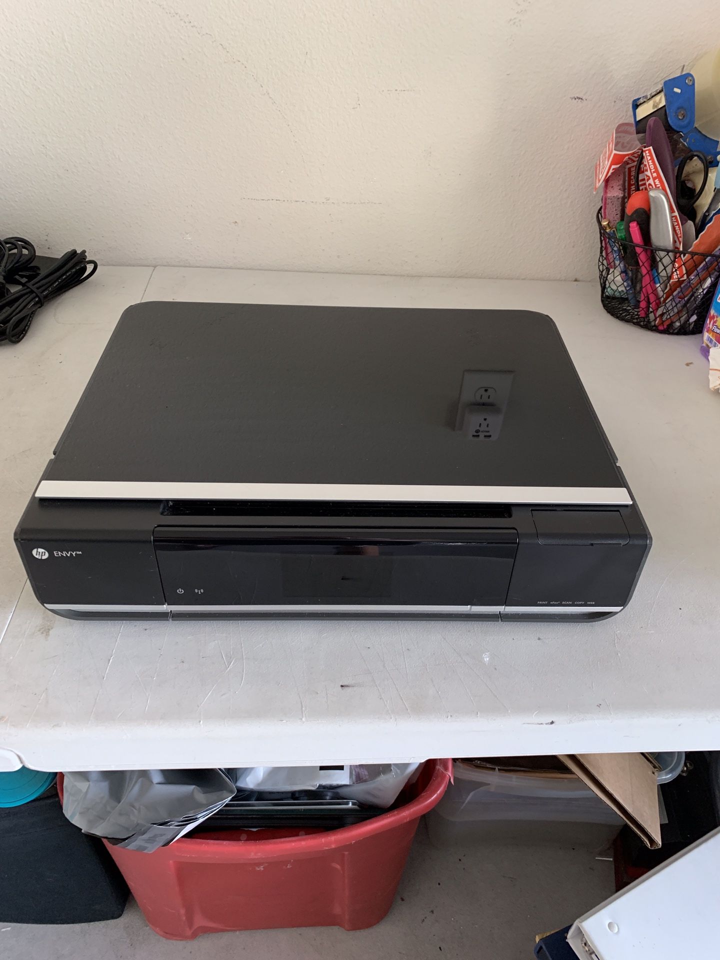 HP ENVY 114 E All in one Printer great condition Works fine rarely used comes with power cable and ink