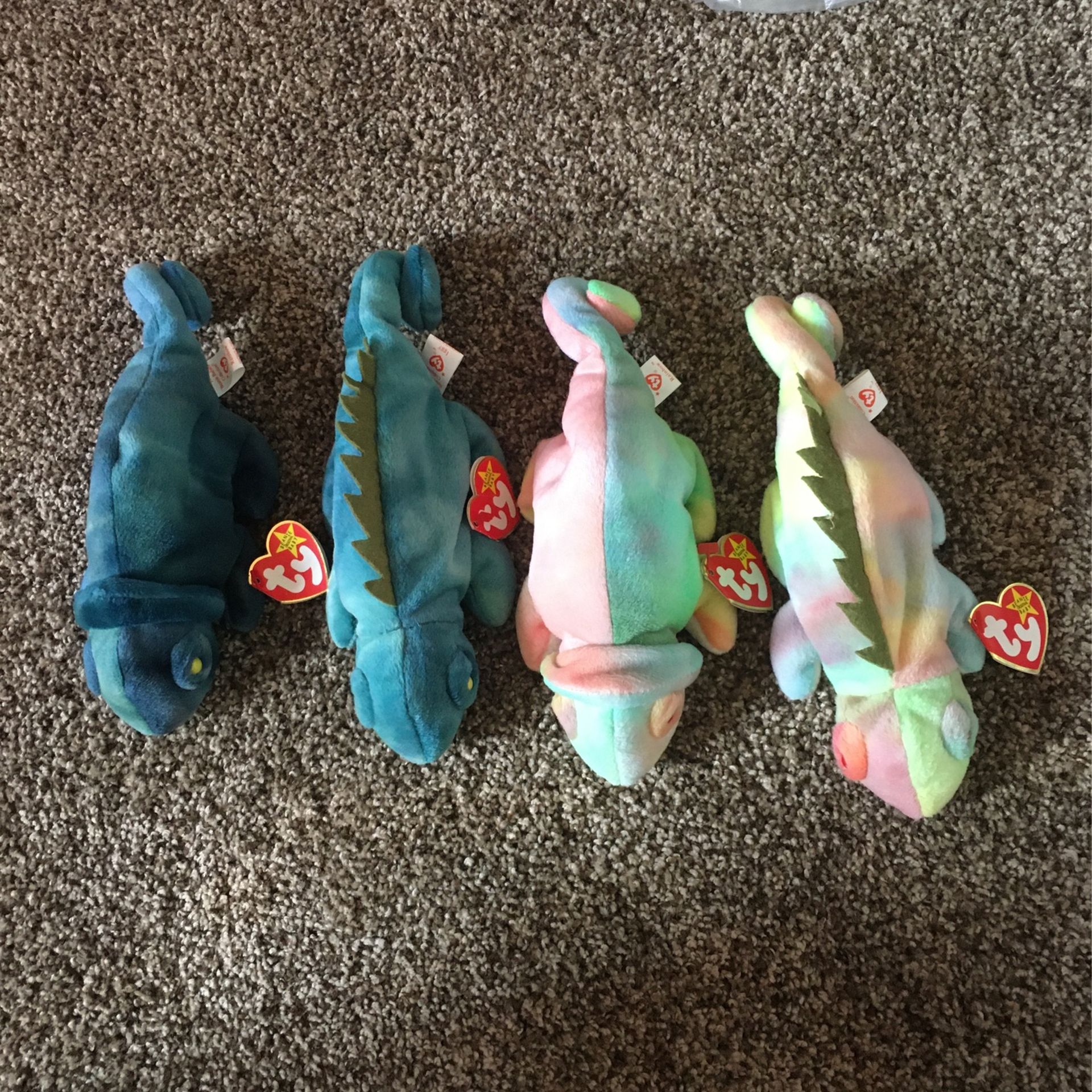 TY Beanie Babies: Rainbow and Iggy  & Hobbies