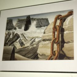 Painting SIGNED ORIGINAL watercolor BEACH SHORE