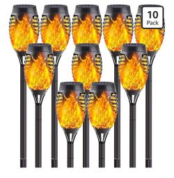 Solar Flame Torch Lights 10 Pack